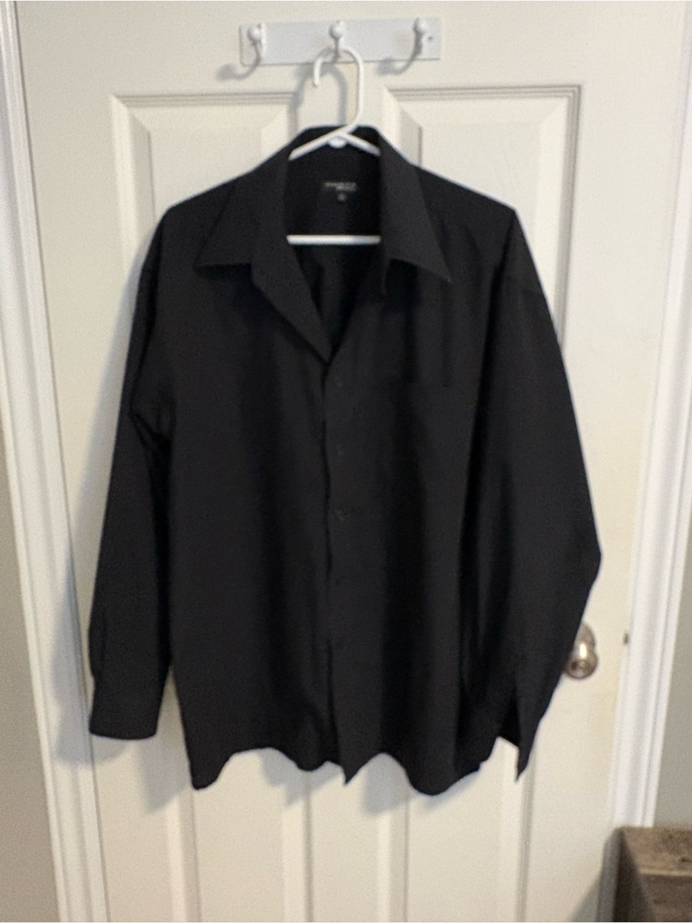 Mauricio Collection Black Long-Sleeve Point Collar Dress Shirt